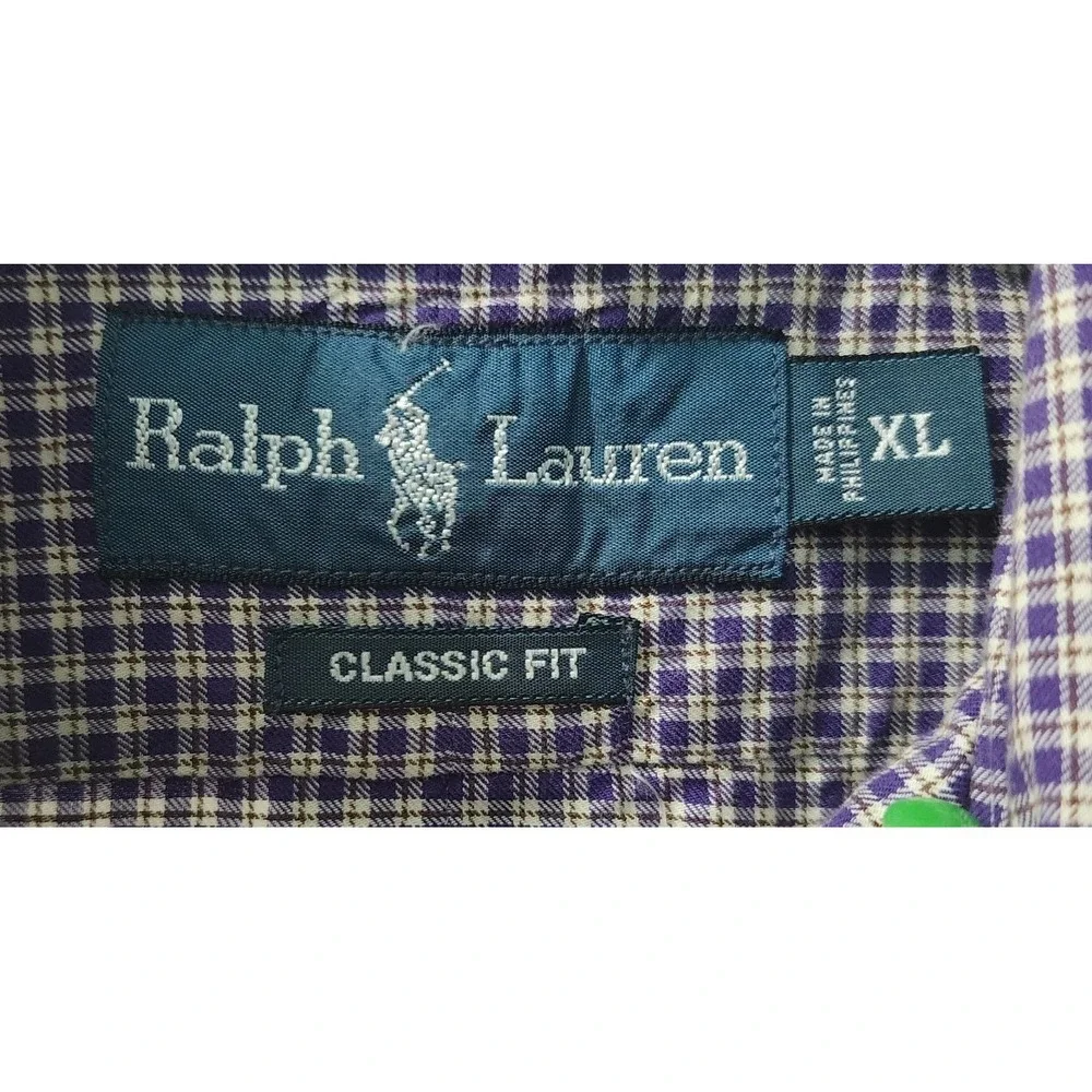 Ralph Lauren Gingham Checkered‎ Button Down Long Sleeve Shirt, Size?